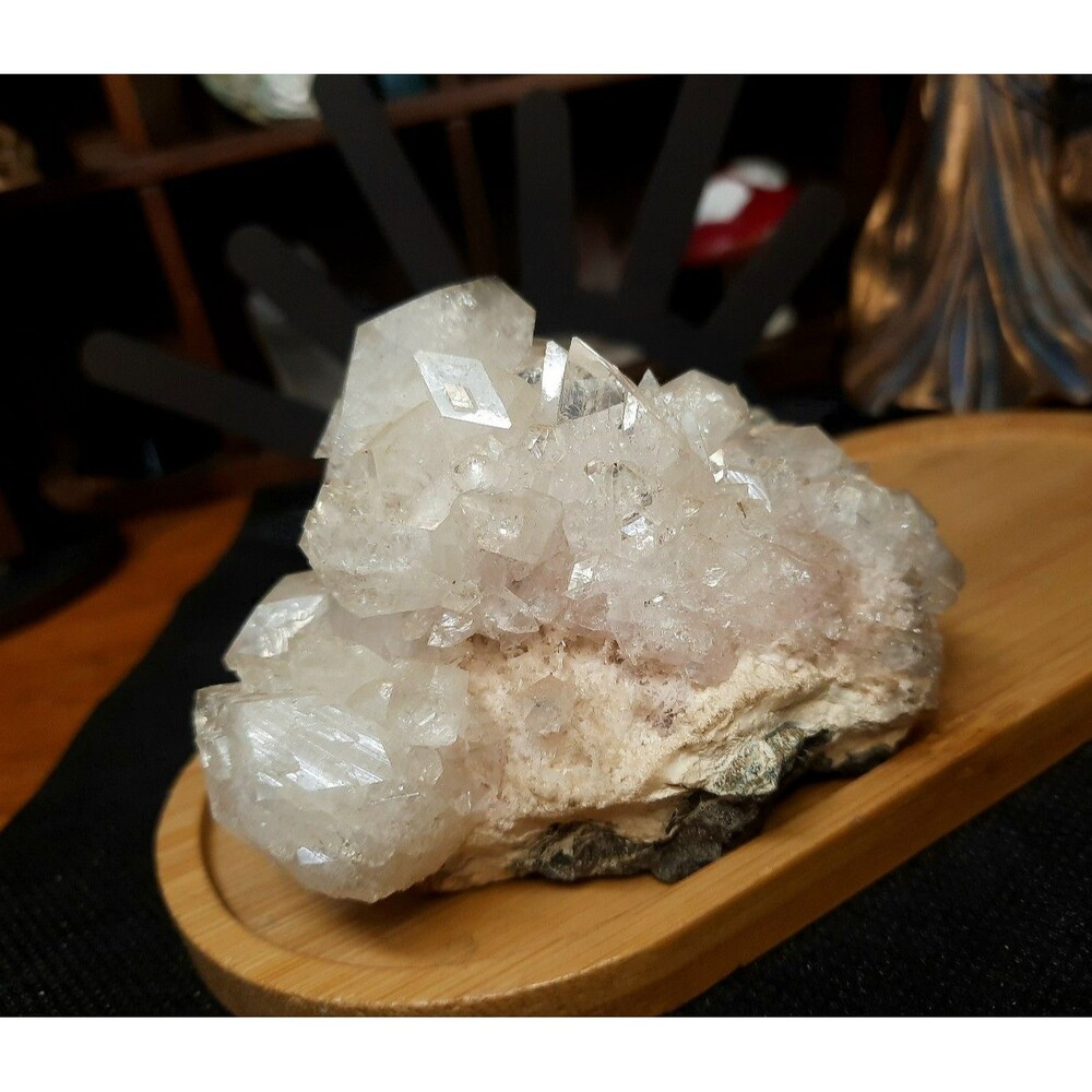 Diamond Apophyllite Quartz Crystal Cluster